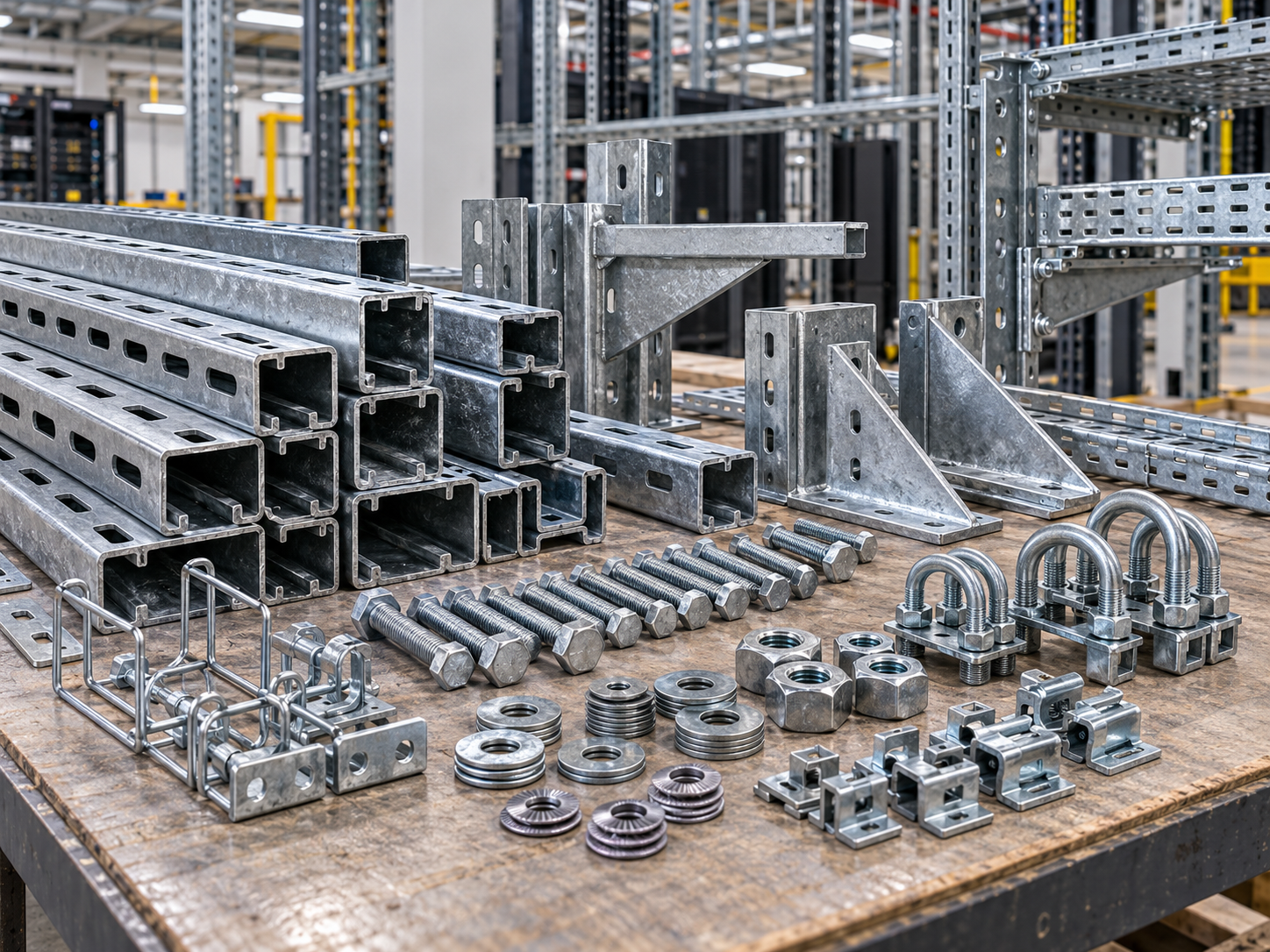Galvanised steel structures and fastening solutions